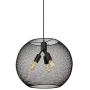 LampLust Industrial Black Mesh Pendant, 3-Light Hanging Ceiling Fixture, Metal Shade, Indoor Use - ETL Listed