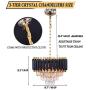 FRIXCHUR Modern Crystal Chandelier 3 Tiers Raindrop Crystal Pendant Light Fixture Round Chandelier Flush Mount Ceiling Light Lighting for Living Room Dining Room Lobby Bathroom Restaurant,E12x5 Lights