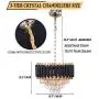 FRIXCHUR Modern Crystal Chandelier 3 Tiers Raindrop Crystal Pendant Light Fixture Round Chandelier Flush Mount Ceiling Light Lighting for Living Room Dining Room Lobby Bathroom Restaurant,E12x5 Lights