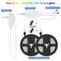 Led Strip Lights, Xpreen RGB led Strip Lights 32.8ft Bluetooth with Remote, App Control, Wired Control LED Lights, 7 Scenes Mode Multicolor LED Lights Color Changing for Bedroom