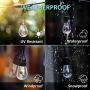 Outdoor String Lights – Patio Lights RGBW LED Lights Smart String Lights Christmas Outdoor 2.4GHz Wi-Fi Controlled 15 Edison Bulbs 49 Ft Colored String Lights Works with App & Alexa IP65 Waterproof