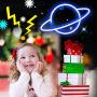 iceagle Planet Light Neon Signs Neon Lights for Wall Decor,USB or Battery LED Signs for Bedroom, Decorative Neon Light Sign for Christmas,Birthday Party, Living Room, Girls,Kids Room