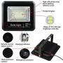 YQL 100W Outdoor LED Solar Street Security Flood Light IP67 Waterproof White 6500K 208 LEDs Auto On/Off Dusk to Dawn Timer with Remote and Bracket for Exterior Roads Yard Garden Pathway Landscape