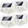 JIOR Solar Motion Sensor Lights Outdoor 100 LED 270° Wireless Light IP65 Waterproof Security Light (WHITE-100LED-4PCS)