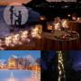 Solar String Lights Outdoor Fairy Lights, 39 Ft 120 LED 8 Modes Garden Copper Wire Waterproof Decoration Lighting for Garden, Patio, Gate, Wedding, Christmas (Warm White)
