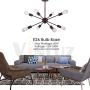 VINLUZ 8 Light Sputnik Chandelier Oil Rubbed Bronze Ceiling Light Fixtures Industrial Pendant Lights Modern Chandelier Lighting Kitchen Bathroom Dining Room Bed Room Hallway