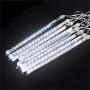 Meteor Shower Lights Christmas Lights LED Falling Rain Lights 30cm 8 Tubes Icicle Snow Raindrop Outdoor String Lights for Christmas Trees Holiday Decoration Wedding Party Patio Garden (White)