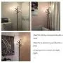 Dellemade Sputnik Chandelier Floor Lamp for Bedroom,4-Lights Clear Glass Shade Floor Light for Living Room,Black