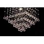 Saint Mossi Chandelier Modern K9 Crystal Raindrop Chandelier Lighting Flush Mount LED Ceiling Light Fixture Pendant Lamp for Dining Room Bathroom Bedroom Livingroom 5 GU10 Bulbs Required H18 W16 L16