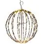 Elf Logic - 12'' Outdoor LED Light Ball - Hanging Tree Globe Light - Use as Outdoor Light Ball - Fold Flat Metal Ball Light Frame (Plug in with Timer, 12 Inch)
