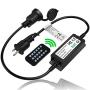 Outdoor Dimmer for String Lights, Bomcosy 240 Watts Wireless Remote Control Plug-in Dimmer 50Ft Distance, Multifunctional Dimmer for LED String Lights and Incandescent String Lights, 3 Prong Plug