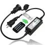 Outdoor Dimmer for String Lights, Bomcosy 240 Watts Wireless Remote Control Plug-in Dimmer 50Ft Distance, Multifunctional Dimmer for LED String Lights and Incandescent String Lights, 3 Prong Plug