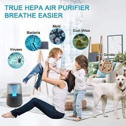 HEPA Air Purifier for Small Room with True HEPA Filter, Sleep Mode, Night Light, Bluetooth Speaker