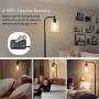 Boncoo Industrial Floor Lamp Fully Dimmable LED Floor Lamp Simple Standing Lamp with Glass Shade, Minimalist Tall Pole Lamp Farmhouse Corner Light for Living Room Office Reading, 6W LED Bulb Included