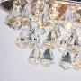 Saint Mossi 1-Light Modern Crystal Chandelier Raindrop Pandent Lighting Flush Mount LED Ceiling Light Fixture for Dining Room Bathroom Bedroom