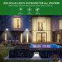 Stylish Solar Lights Outdoor, Super Bright 4 Optional Mode Motion Sensor Light, Long-Lasting Power and Waterproof Safety Light, Used for Porch, Courtyard, Garage, Deck, Fence (2 Pack White)
