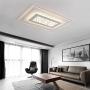LAKIQ Super Thin Acrylic LED Flush Mount Ceiling Light Fixture Living Room Modern Rectangle Close to Ceiling Chandelier Lighting for Bedroom Dining Room(35.5,Warm Light)