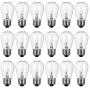 Newhouse Lighting S14INC18 Outdoor Weatherproof S14 Incandescent Replacement String Light Bulbs | Standard Base | 18-Pack, Clear, 18 Count