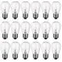 Newhouse Lighting S14INC18 Outdoor Weatherproof S14 Incandescent Replacement String Light Bulbs | Standard Base | 18-Pack, Clear, 18 Count