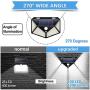 Solar Lights Outdoor, 100 LED/3 Working Mode, Solar Powered 270° Wide-Angle Motion Sensor Lights, IP65 Wireless Waterproof Outdoor Lights for Garden Patio Yard Deck Garage Fence Pool 2 Pack