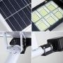 300W LED Solar Street Lights, Outdoor Dusk to Dawn Pole Light with Remote Control, Waterproof, Ideal for Parking Lot, Stadium, Yard, Garage and Garden (Cool White)