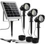 MEIKEE Solar Spot Lights Outdoor, 3 in 1 Solar Landscape Spotlights with Daylight White, IP66 Waterproof Solar Lights Outdoor Spotlight, Auto On/Off Solar Spotlight for Yard Garden Driveway Patio