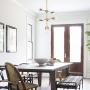 LOG BARN Gold Chandelier, 5-Light Dining Room Lighting with Bubble Glass, Kitchen Island Light Fixture, 22.5” Dia
