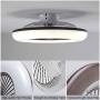 LED Ceiling Fan with Lights Stepless Dimmable with Remote Control, 3 Speed, Modern Ceiling Fan Lights Dining Room Bedroom Living Remote Control Fan Lamps Invisible Ceiling Lights Fan Lighting 22''