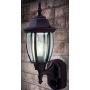 Heath Zenith HZ-4192-BK Six-Sided Die-Cast Aluminum Lantern, Black with Beveled Glass