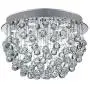 Saint Mossi Modern K9 Crystal Chandelier Lighting Flush Mount LED Ceiling Light Fixture Pendant Chandelier for Livingroom 9 GU10 Bulbs Required Width 20 inch x Height 13 inch