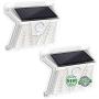 Stylish Solar Lights Outdoor, Super Bright 4 Optional Mode Motion Sensor Light, Long-Lasting Power and Waterproof Safety Light, Used for Porch, Courtyard, Garage, Deck, Fence (2 Pack White)
