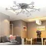 DINGGU Flush Mount Modern Dimmable Ceiling Chandelier Lighting with 11 Lights LED Bulbs and Remote Controller Included