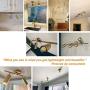 Modo Lighting Adjustable Track Lighting Fixture Brulshed Brass Flush Mount Ceiling Light Fixture afor Kitchen Dining Room Spotlight (29.5''/ 75cm)
