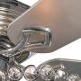 RS Lighting 52 inch Crystal Ceiling Fan Chandelier Fandelier With Sparkle and Shine Lights 5 Blades Chrome Pull Chain Home Decoration Modern for Living Room Bedroom