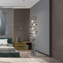 LED Floor Lamps, Hand-Woven Personality Vase Aluminum Line Lamp, Wedding Decoration Lamp, Bedroom Bedside Lamp Reading Light (23× 23×150cm) (Size : Warm Light)