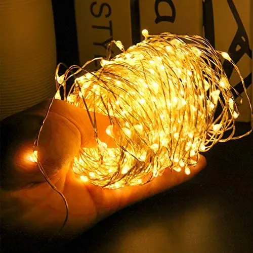 66FT 200 LEDs Starry Fairy Lights String Lights, Bendable Copper Twinkle Lights with 4 Lighting Modes Remote Control for Bedroom Wall Tapestry Decor Indoor Outdoor Use, USB Powered