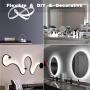 JOYLIT White LED Strip Lights 12V, 16.4ft 300LEDs SMD5050 Non Waterproof Dimmable 0.2ft Cuttable 6000-6500K Daylight LED Tape Light for Room Ceiling Wall Backlight