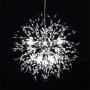 Modern LED Crystal Chandeliers 9 Lights Firework Pendant Lighting Fixtures for Bedroom Dining Room Restaurant(Chrome)