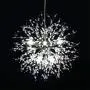 Modern LED Crystal Chandeliers 9 Lights Firework Pendant Lighting Fixtures for Bedroom Dining Room Restaurant(Chrome)