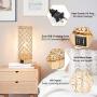 Touch Control Crystal Table Lamp with 2 USB Charging Ports, 3-Way Dimmable Bedside Desk Lamps with Decorative Gold Crystal Lampshade, Nightstand Lamp for Bedroom Living Room, T45 E26 LED Bulb Included