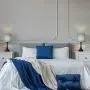 HAITRAL Bedside Table Lamps - Nightstand Lamps Set of 2, Modern Desk Lamp for Bedroom, Living Room, Office with Metallic Base and Fabric Shade - Dark Blue (HT-BTL11-06X2) HAITRAL Bedside Table Lamps - Nightstand Lamps Set of 2, Modern Desk Lamp for Bedroom, Living Room, Office with Metallic Base and Fabric Shade - Dark Blue (HT-BTL11-06X2)