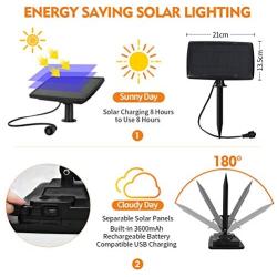 Aialun Outdoor String Lights Solar Powered, 30FT with 15 LED Shatterproof Bulbs, IP44 Waterproof Lights, Auto on/Off for Outdoor Bistro Cafe Garden Backyard Balcony Porch Gazebo Decor