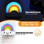 2 Pieces Rainbow Kids LED Night Lights Plug-in Rainbow Night Lights Dusk to Dawn Sensor Nursery Nightlight 0.2 Watt for Children Girls Boys Toddler Bedroom Decoration
