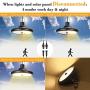 Upgraded Solar Lights Outdoor Indoor Motion Sensor with Dual Lamp JACKYLED Remote Control Solar Pendant Light Waterproof LED Hanging Shed Light with Adjustable Solar Panel for Home Porch, Warm White