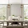 Wood and Metal Chandelier Square 1-Light Adjustable Height Ceiling Pendant Light Dining Room Lighting Fixtures Hanging，Living Room Light ,Kitchen Chandelier UL Listed