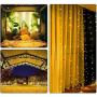 Curtain Lights,Star String Twinkle Fairy String Lights for Bedroom, 8 Modes Waterproof 9.8 X 9.2ft 280 LED Christmas Wall Decor Hanging Lights with Remote Control ,Wedding Garden Outdoor Indoor(White)