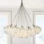 Wired Chrome Aluminum Multi Light Pendant Chandelier 23 1/2'' Wide Modern Mouth Blown Cup Glass 19-Light Fixture for Dining Room House Island Entryway Bedroom Living Room - Possini Euro Design