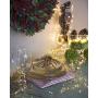 String Lights Christmas/ Starry Lights 220 LEDs Waterfall Vine String Lights Battery Operated Copper Wire Branch Lights with Remote Timer for Garden OutdoorTree Decorative (Warm White)
