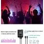 Led Strip Lights, Color Changing Strip Lights 16.4ft Music Sync, Bulit-in Sensitive Mic, RGB Led Music Light Strip with Remote for Room, Bedroom, Gaming Desk, TV