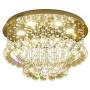 Modern Crystal Chandelier, Raindrop Pendant Lighting Fixtures, Flush Mount LED Ceiling Light, Hanging Lamp for Living Room, Bedroom, Dining Room